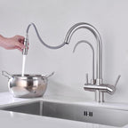 3 Ways Kitchen faucet with Pull-Out Spray