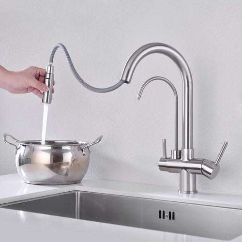 3 Ways Kitchen faucet with Pull-Out Spray