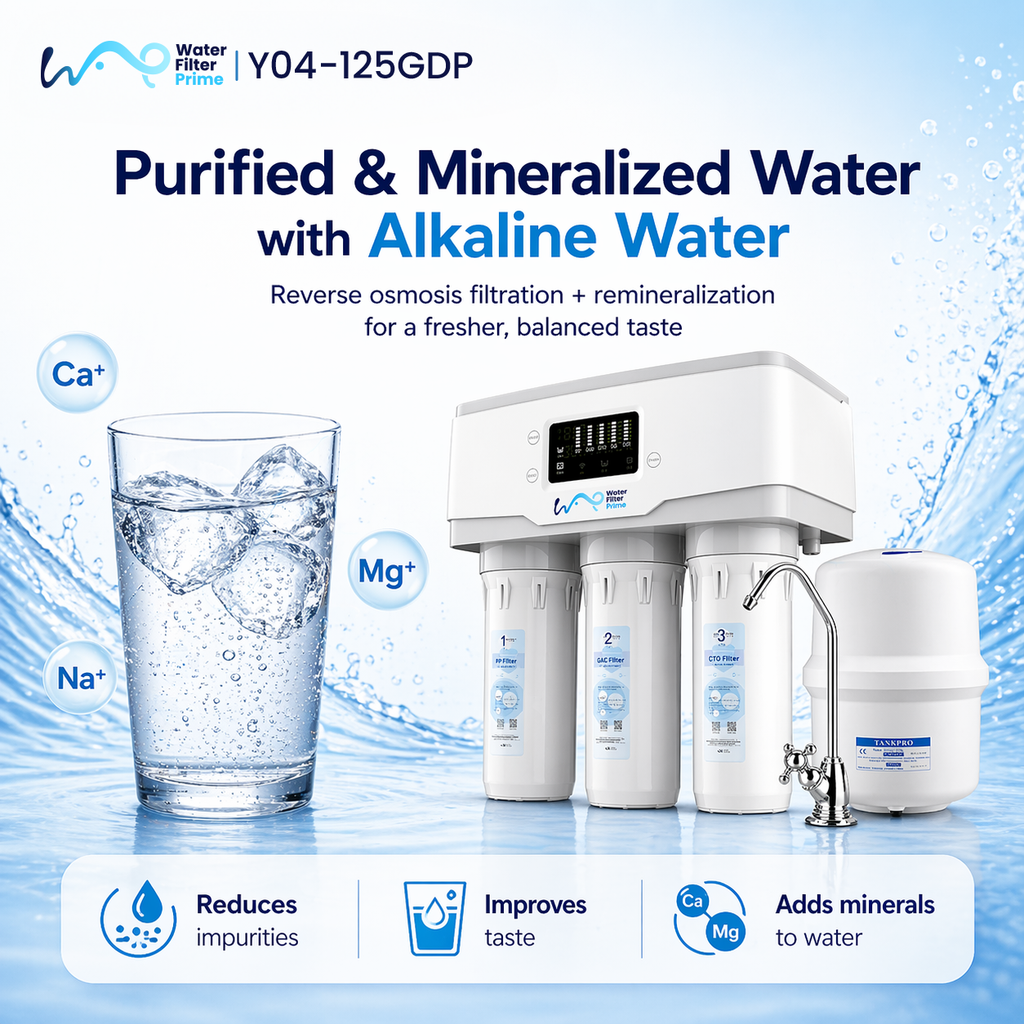 Y04-75GPD Reverse Osmosis System with Tank